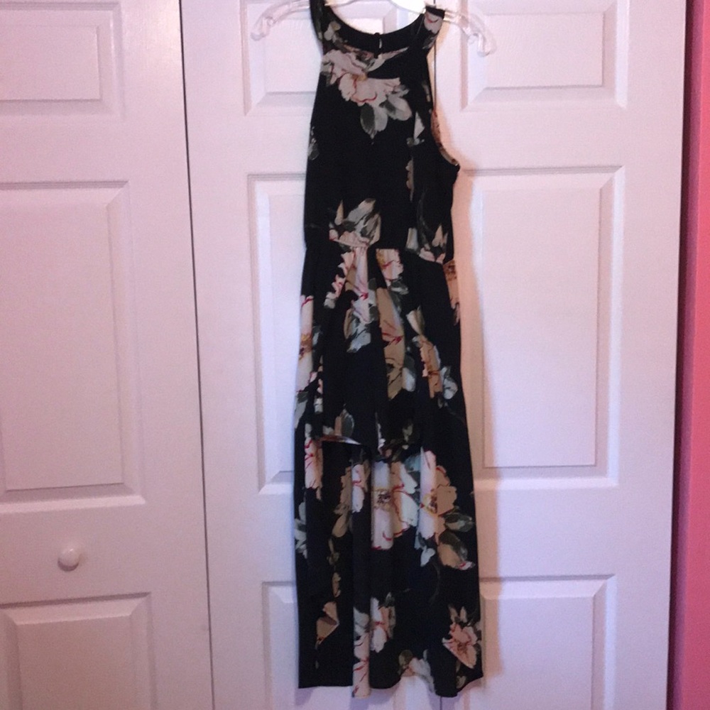 Three Pink Hearts Maxi Dress Romper